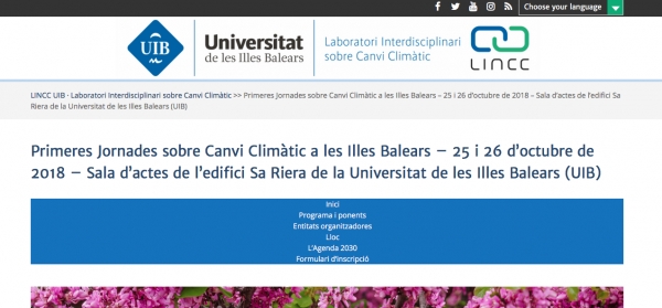 Jornades sobre Canvi Climàtic a les Illes Balears
