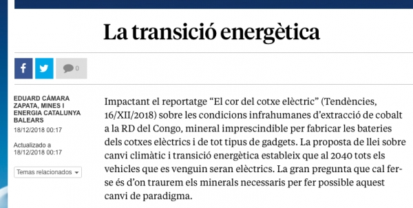 La transició energètica