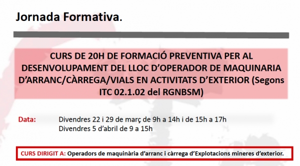 Campanya 2019 de formació d&#039;acord ITC 02,1,02