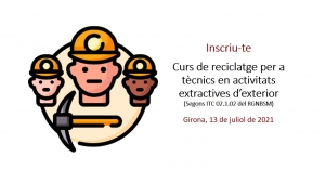 Inscriu-te al Curs de reciclatge per a tècnics en activitats extractives d’exterior