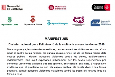 DIA INTERNACIONAL PER A L’ELIMINACIÓ DE LA VIOLÈNCIA ENVERS LES DONES