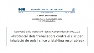 Canvi de paradigma en la gestió del risc per exposició a la pols i sílice